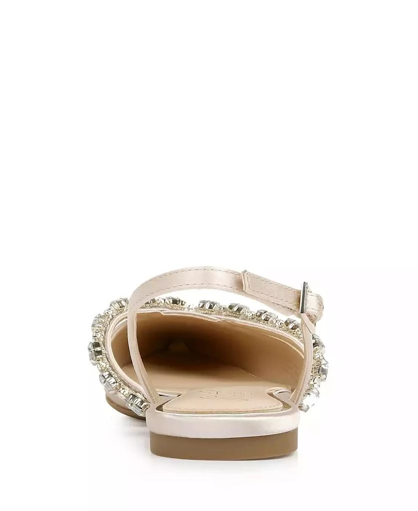 商品Badgley Mischka|Women's Camden Slingback Pointed Toe Evening Flats,价格¥555,第3张图片详细描述