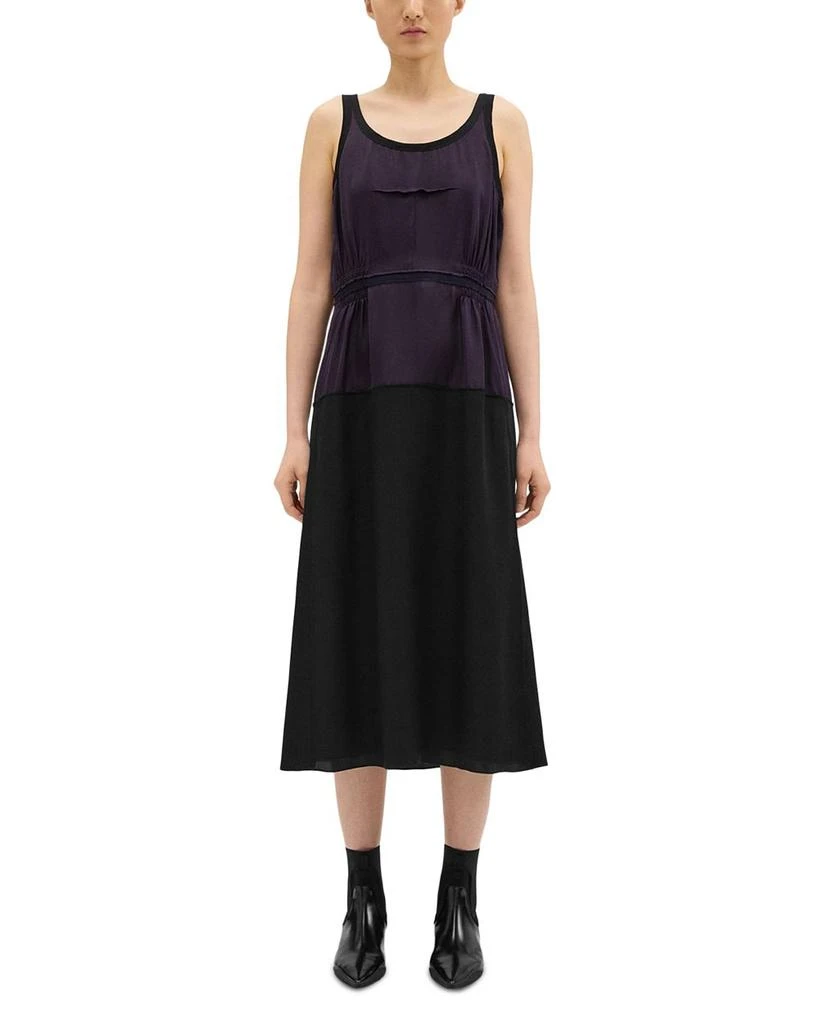 商品Theory|Draped Silk Midi Dress,价格¥2039,第1张图片