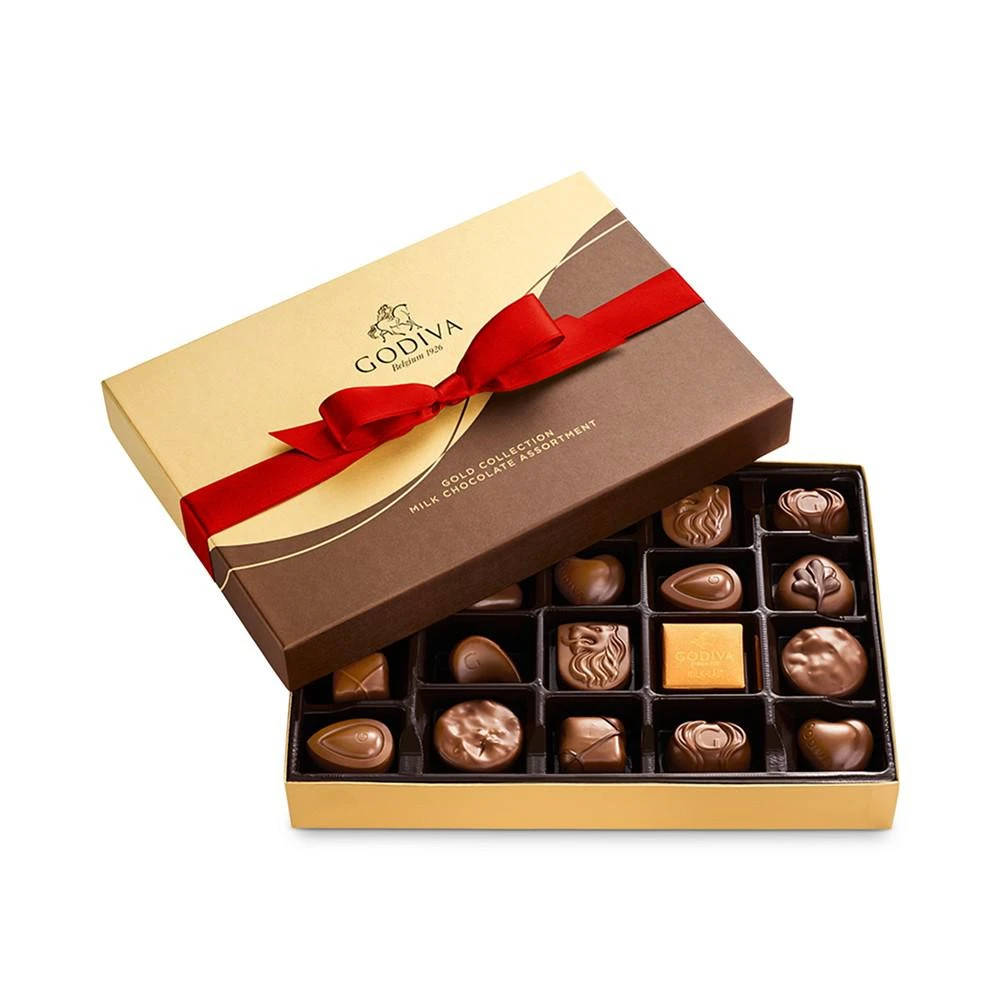 商品Godiva|巧克力礼盒-金色-22颗，多种口味,价格¥224,第1张图片