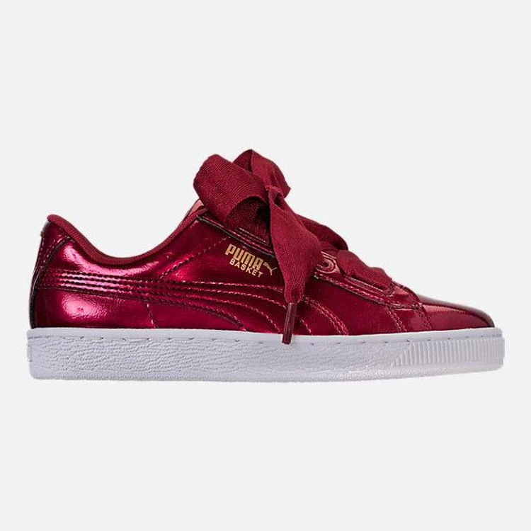商品Puma|大女童 Basket Heart Glam 休闲鞋,价格¥139,第3张图片详细描述