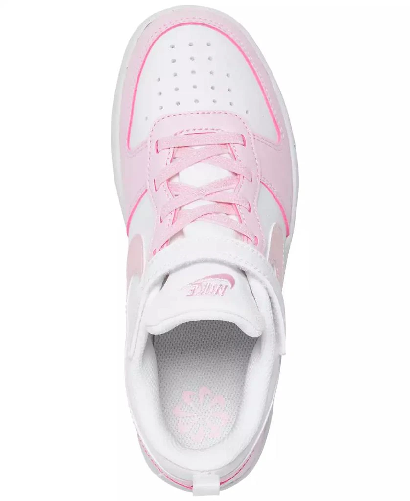 商品NIKE|Little Girls Court Borough Low Recraft Adjustable Strap Casual Sneakers from Finish Line,价格¥476,第3张图片详细描述