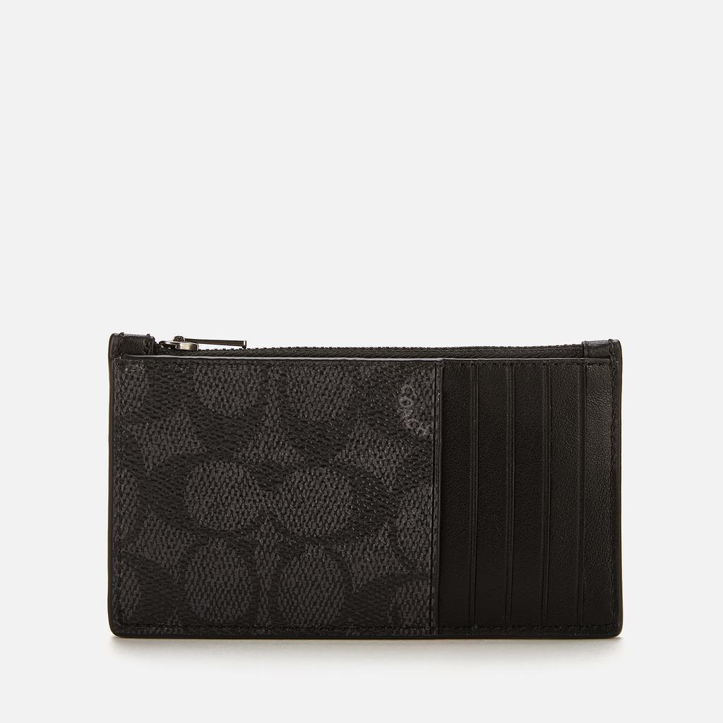 商品Coach|Coach Men's Zip Card Case In Signature Canvas,价格¥888,第4张图片详细描述