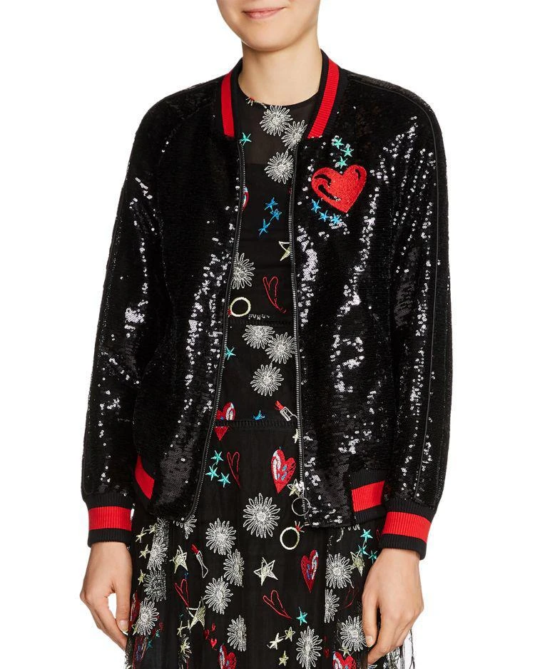 商品Maje|Marine Embellished Bomber Jacket,价格¥2110,第1张图片