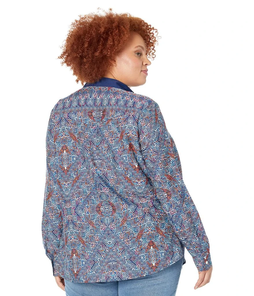 商品Roper|Plus Size Poly Crepe Tribal Border Print Blouse,价格¥149,第2张图片详细描述