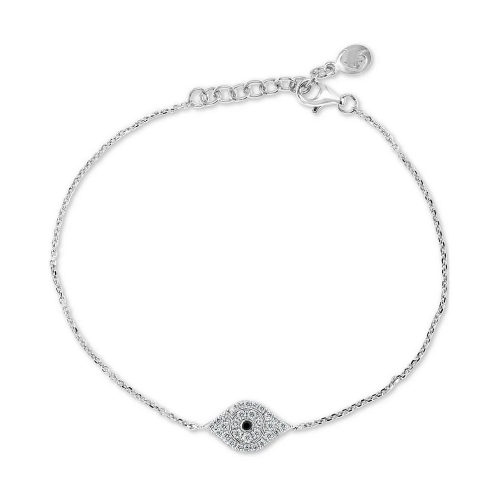 商品Effy|EFFY® Diamond Evil Eye (1/6 ct. t.w.) Bracelet in Sterling Silver,价格¥1237,第1张图片