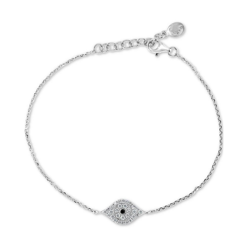 商品Effy|EFFY® Diamond Evil Eye (1/6 ct. t.w.) Bracelet in Sterling Silver,价格¥4102,第1张图片