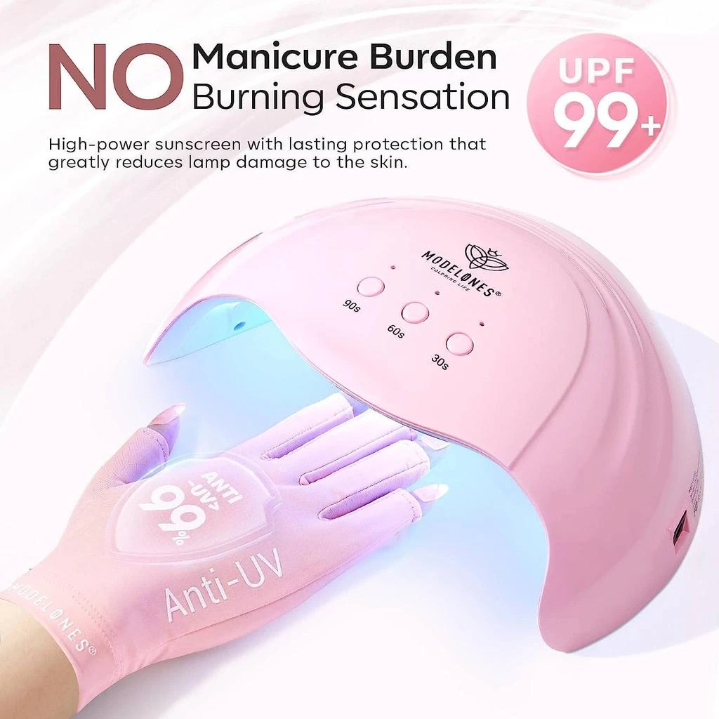 商品[国内直发] MODELONES|Anti-UV light Glove For Nails  Salon Professional UPF 99+,价格¥68,第4张图片详细描述