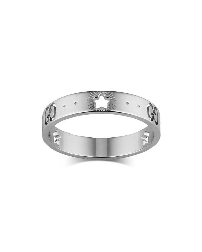 商品Gucci|18K White Gold Logo & Star Ring,价格¥9153,第1张图片详细描述