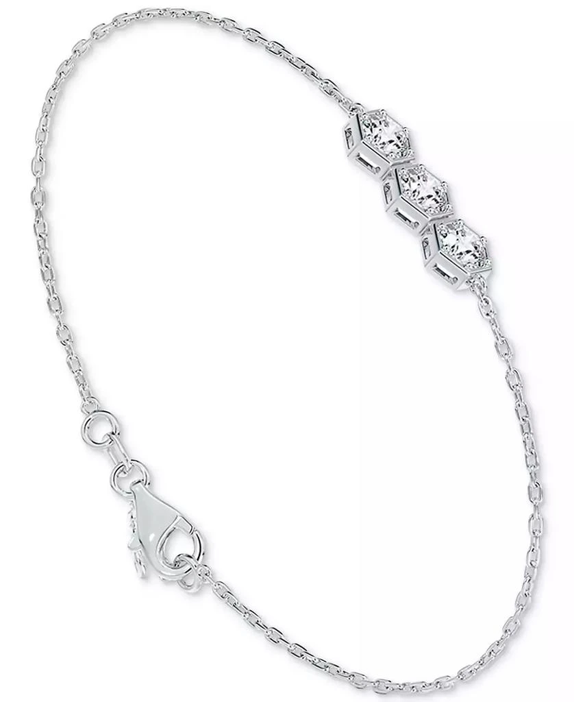商品De Beers Forevermark|Diamond Three Stone Honeycomb Chain Bracelet (5/8 ct. t.w.) in 14k White Gold,价格¥16332,第5张图片详细描述