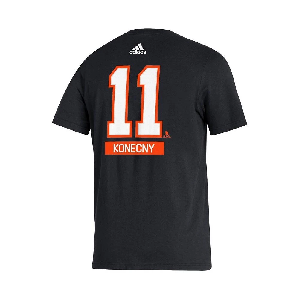 商品Adidas|Men's Travis Konecny Black Philadelphia Flyers Player Name and Number T-shirt,价格¥188,第3张图片详细描述