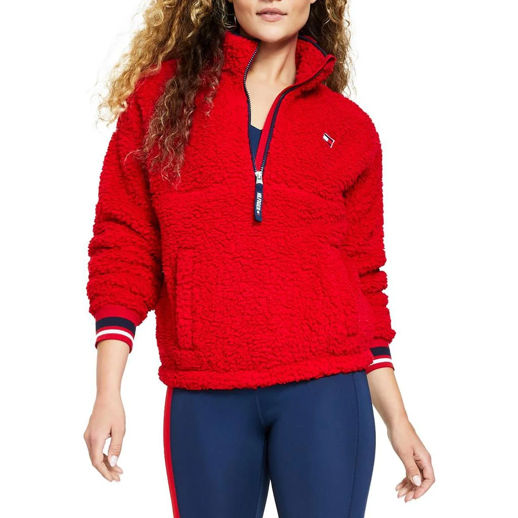 商品Tommy Hilfiger|Tommy Hilfiger Sport Womens Fleece Pullover Athletic Jacket,价格¥207,第2张图片详细描述