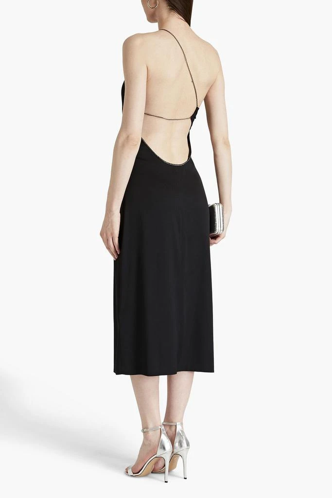 商品ba&sh|Zoe one-shoulder chain-trimmed satin-crepe midi dress,价格¥383,第3张图片详细描述