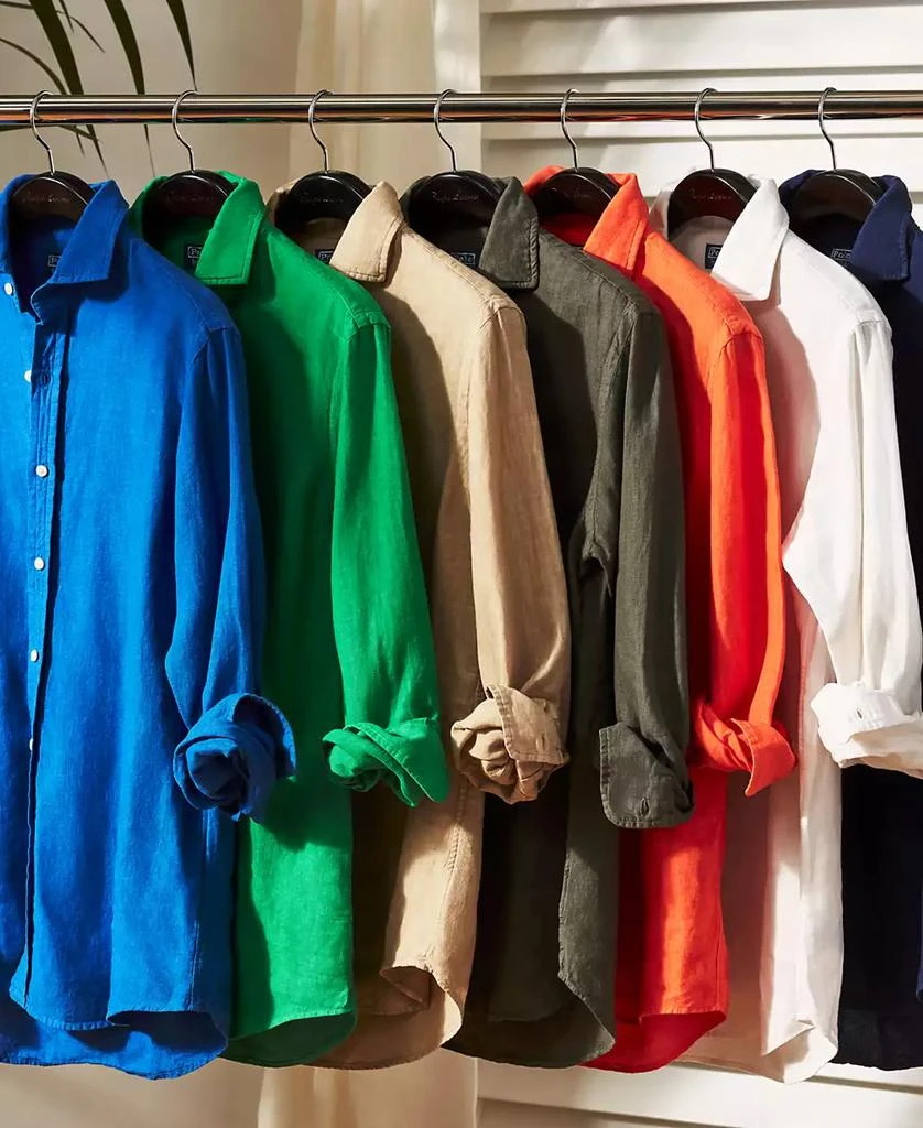 商品Ralph Lauren|男士经典版型亚麻衬衫 多款配色,价格¥1043,第5张图片详细描述