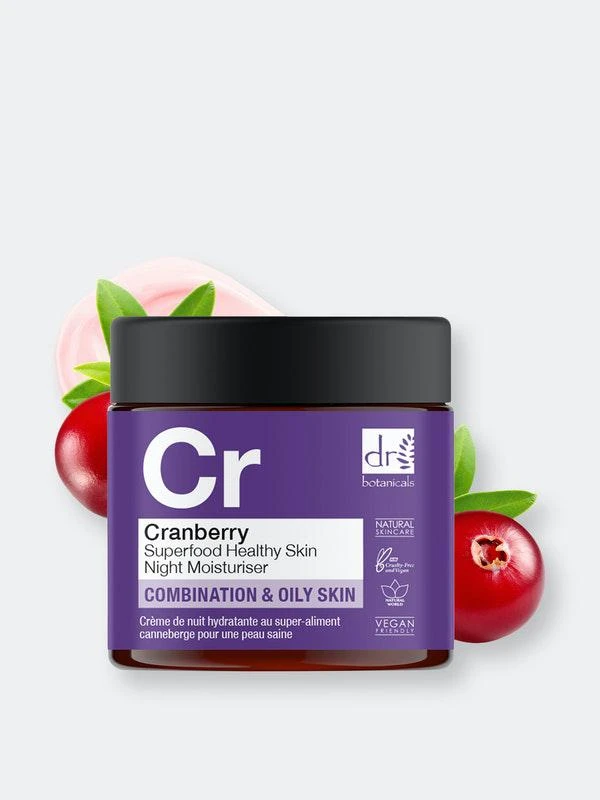 商品Dr. Botanicals|Cranberry Superfood Healthy Skin Night Moisturizer 60ML,价格¥76,第2张图片详细描述