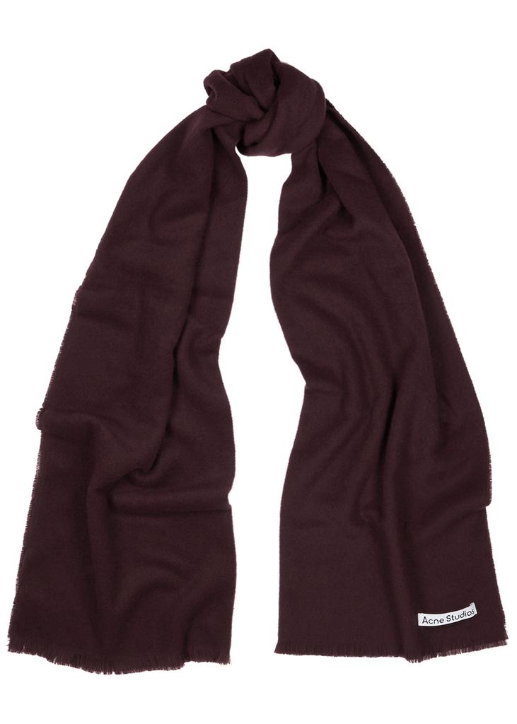 Vernon burgundy wool scarf商品第1张图片规格展示