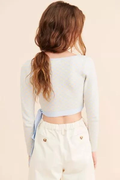 商品4SI3NNA|4SI3NNA Kani Check Wrap Top,价格¥150,第3张图片详细描述