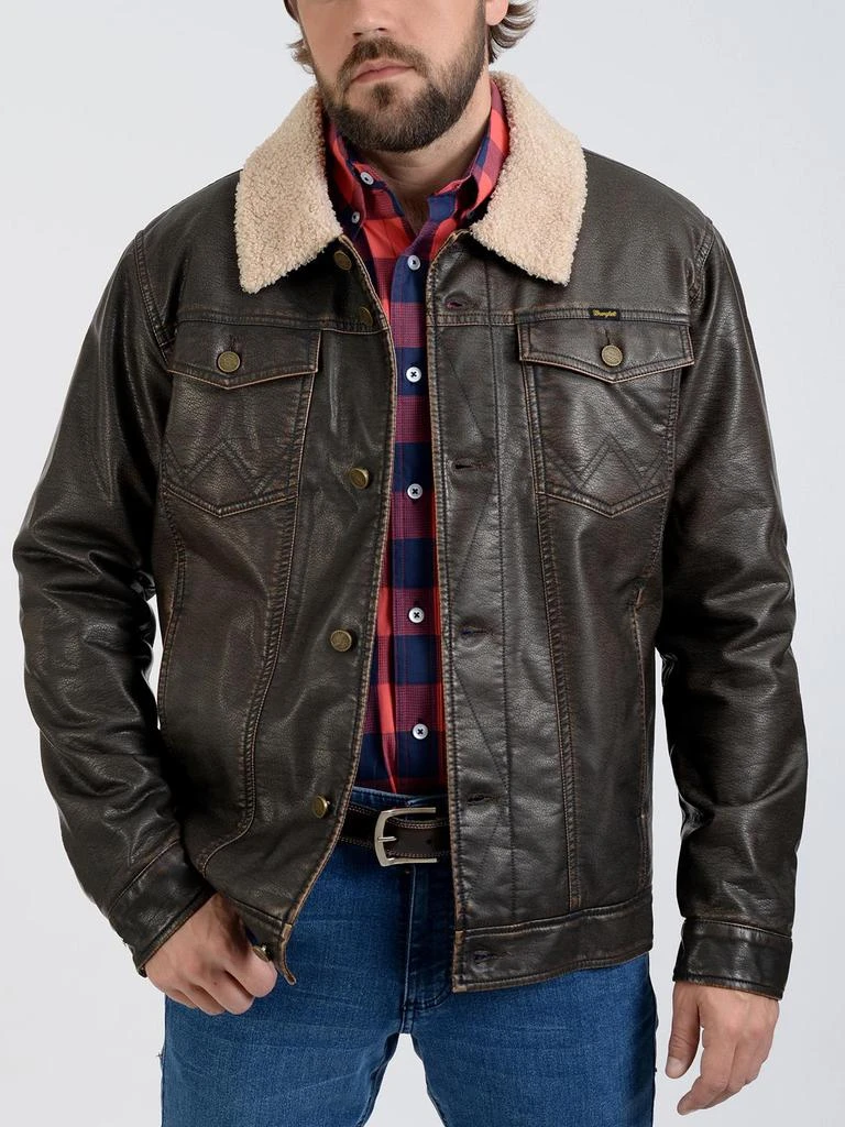 商品Wrangler|Sherpa Jacket in Premium Faux Leather,价格¥743,第1张图片