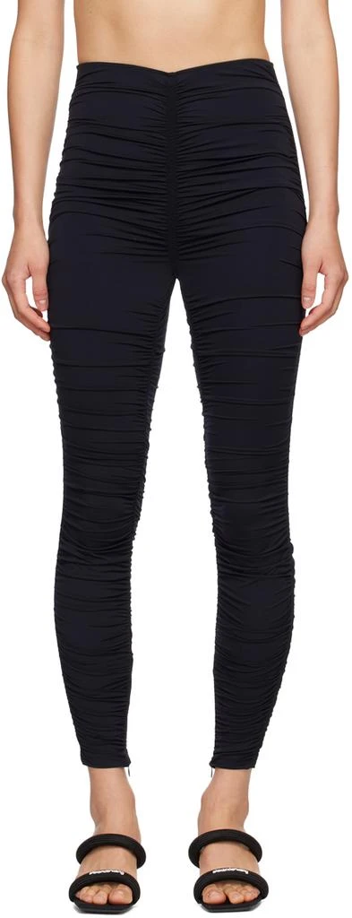 商品Alexander Wang|Black Ruched Leggings,价格¥1722,第1张图片