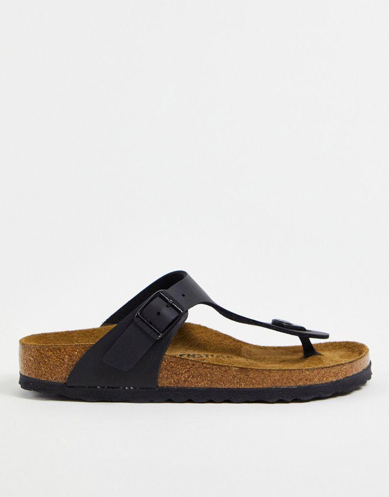 Birkenstock Gizeh toepost sandals in black商品第1张图片规格展示