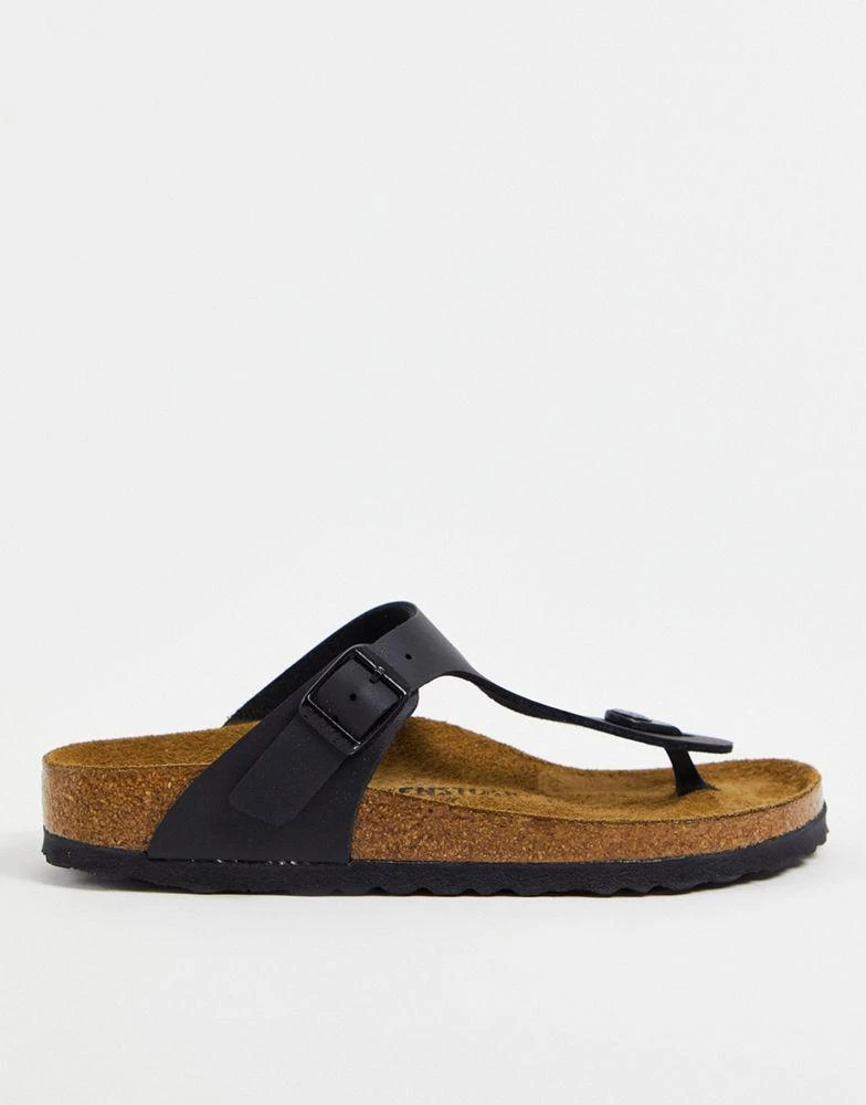 商品Birkenstock|Birkenstock Gizeh toepost sandals in black,价格¥475,第1张图片