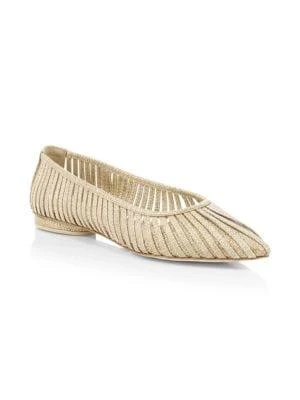 商品Cult Gaia|Leena Raffia Flats,价格¥533,第2张图片详细描述