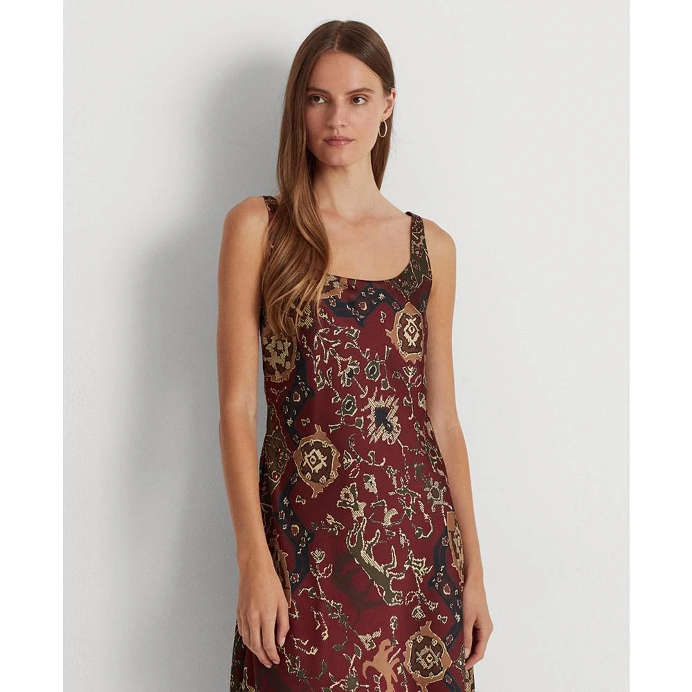 商品Ralph Lauren|Women's Printed Satin Sleeveless Dress,价格¥299,第4张图片详细描述