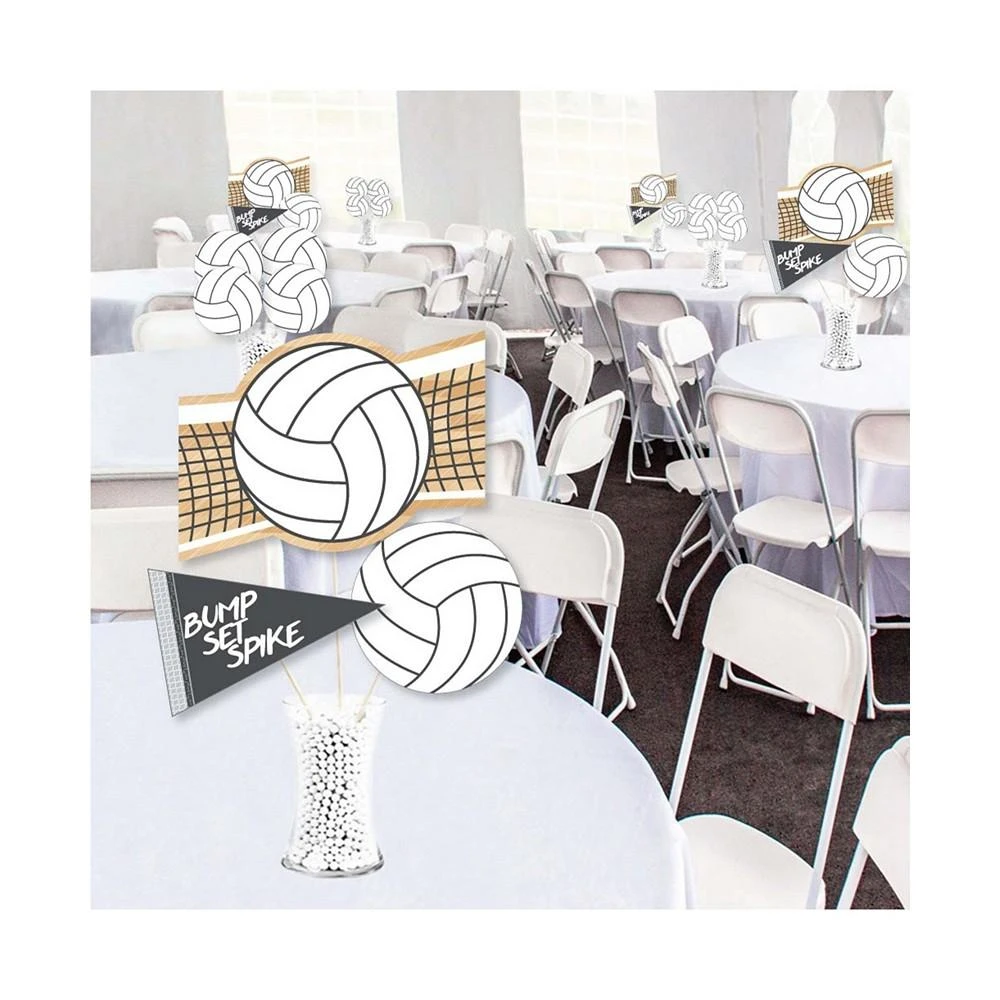 商品Big Dot of Happiness|Bump, Set, Spike - Volleyball Centerpiece Showstopper Table Toppers 35 Pc,价格¥224,第3张图片详细描述