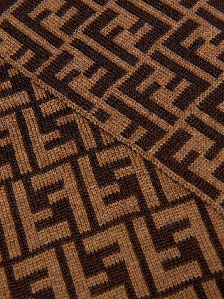 商品Fendi|Fendi Kids Wool Logo Scarf in Brown,价格¥1832,第4张图片详细描述