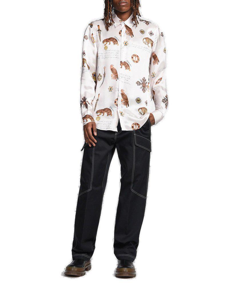 商品Just Cavalli|Just Cavalli Animal-Printed Long-Sleeved Buttoned Shirt,价格¥1172-¥1233,第1张图片