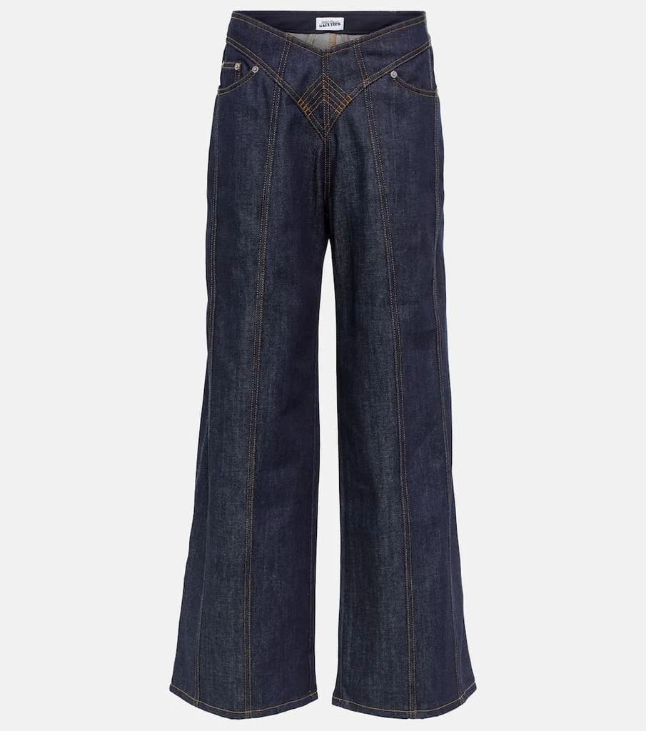 商品Jean Paul Gaultier|JPG Raw low-rise wide-leg jeans,价格¥2968,第1张图片