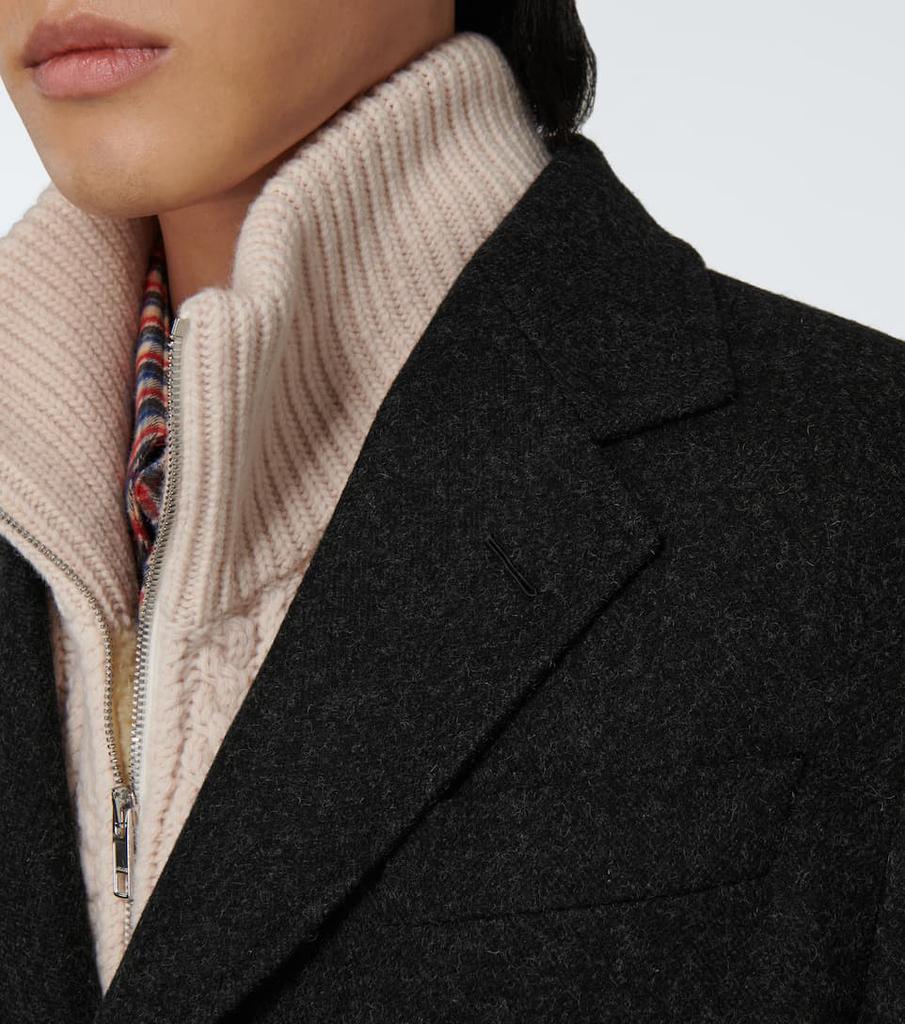 Single-breasted wool coat商品第5张图片规格展示