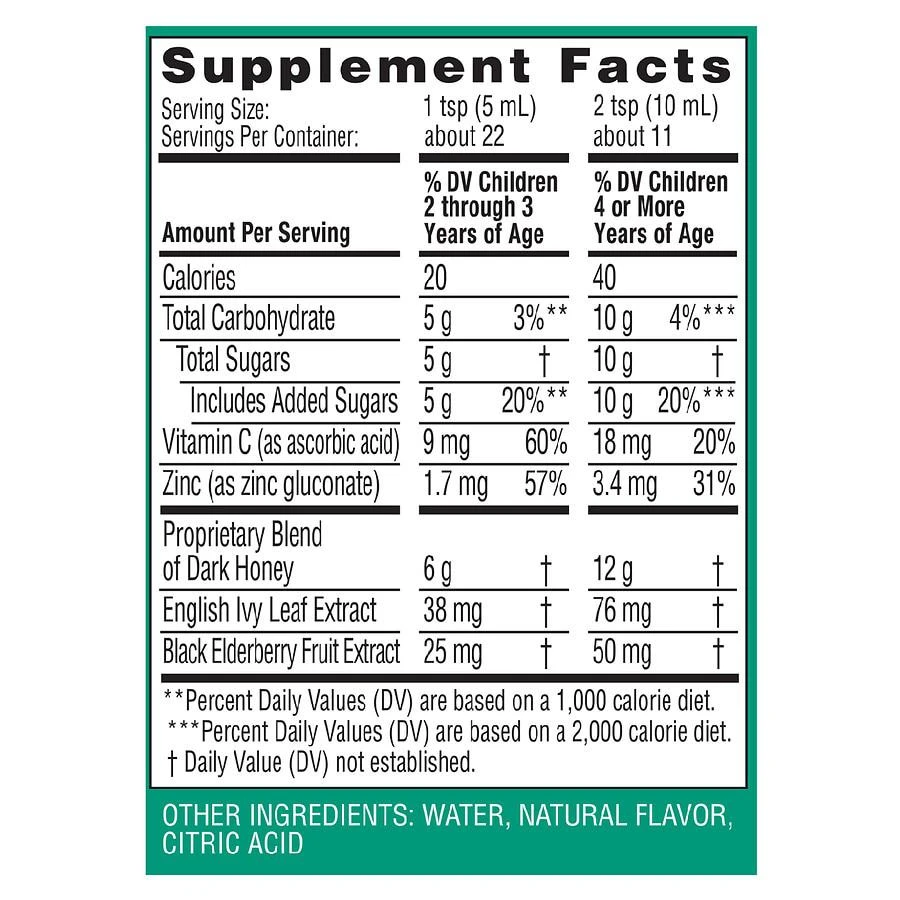 商品ZarBee's Naturals|Children's Cough Syrup + Mucus & Immune Natural Berry,价格¥145,第4张图片详细描述