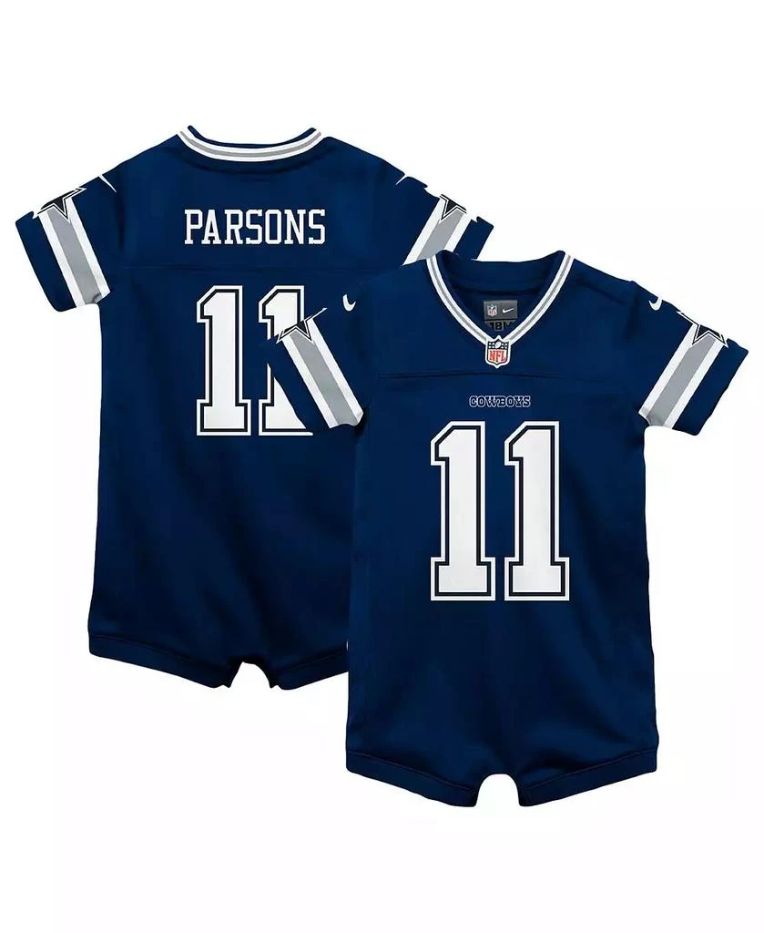 商品NIKE|Infant Boys and Girls Micah Parsons Navy Dallas Cowboys Game Romper Jersey,价格¥387,第1张图片