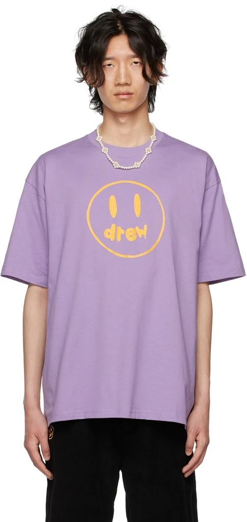 商品Drew House|SSENSE Exclusive Purple Painted Mascot T-Shirt,价格¥628,第1张图片