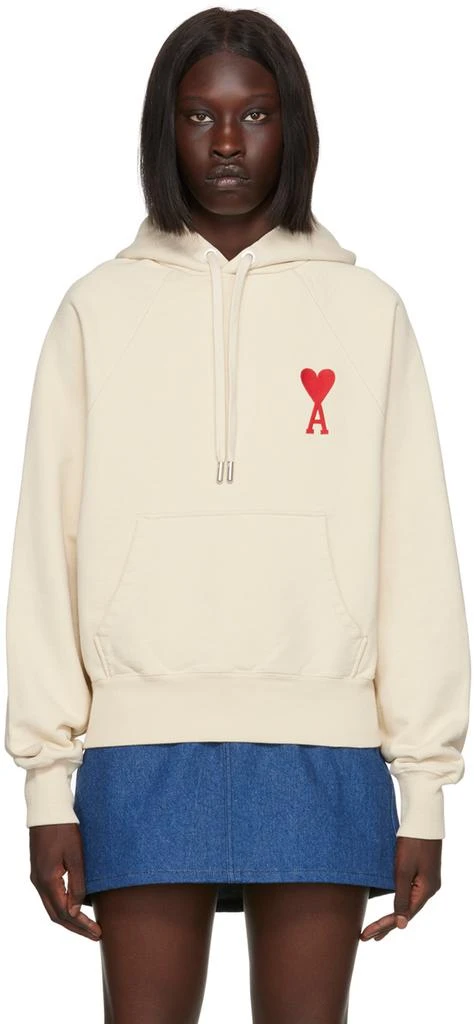 商品AMI|SSENSE Exclusive Beige Ami de Cœur Hoodie,价格¥1262,第1张图片