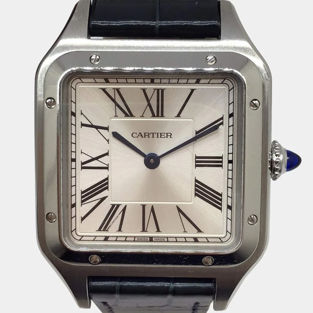 商品[二手商品] Cartier|Cartier Silver Stainless Steel Santos Dumont WSSA0022 Women's Wristwatch 31 mm,价格¥34466,第1张图片