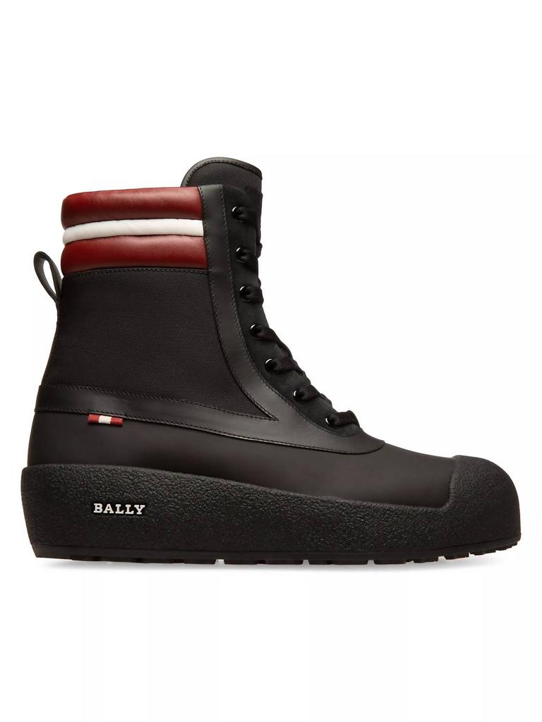 Bottes Croker pour homme en cuir de veau noir doublées de striage image 2