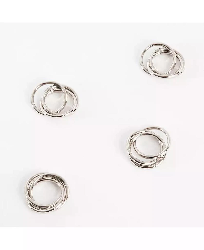 商品Saro Lifestyle|Three Ring Design Napkin Ring, Set of 4,价格¥114,第3张图片详细描述