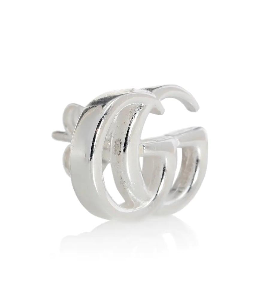 商品Gucci|Double G flower sterling silver and topaz stud earrings,价格¥2190,第4张图片详细描述