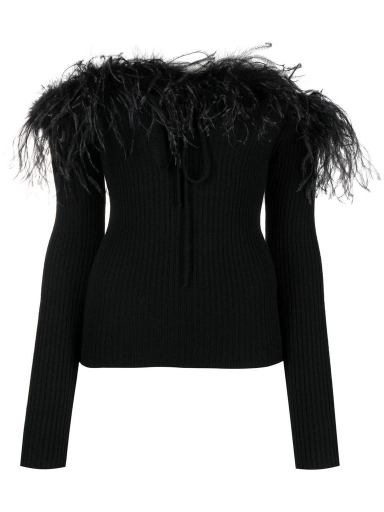 商品GIUSEPPE DI MORABITO|GIUSEPPE DI MORABITO Wool feathers sweater,价格¥2998,第1张图片