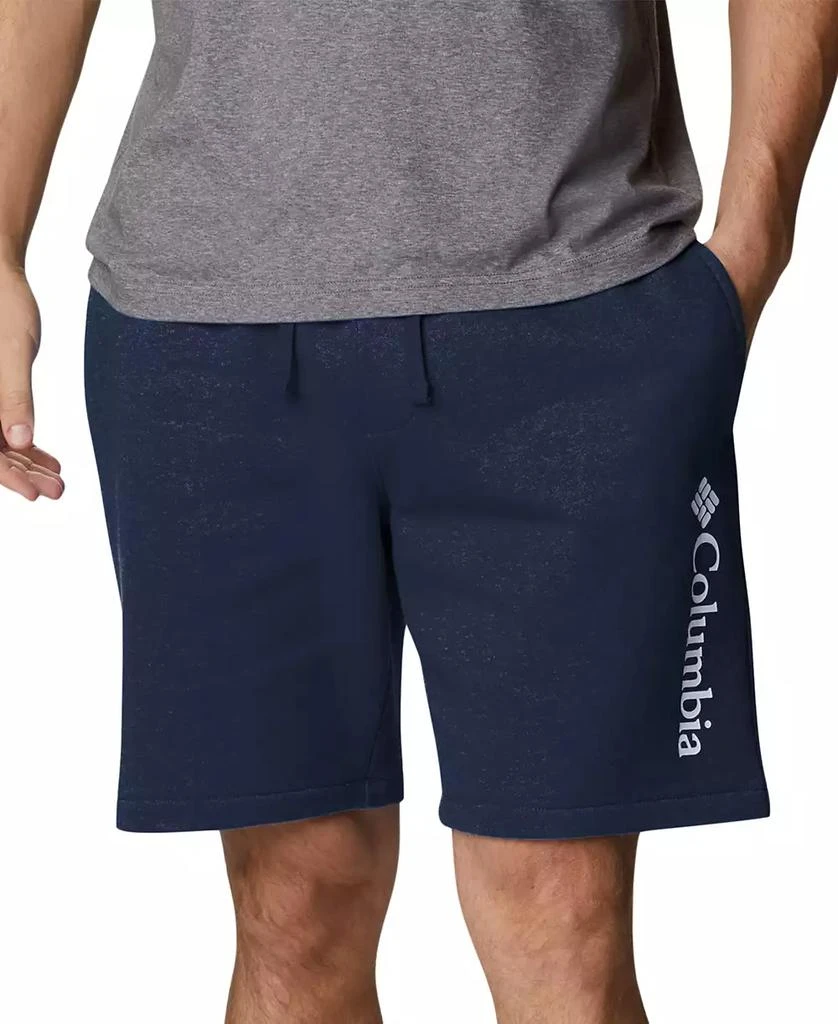 商品Columbia|Men's Trek Relaxed-Fit Stretch Logo-Print Fleece Shorts,价格¥282,第1张图片