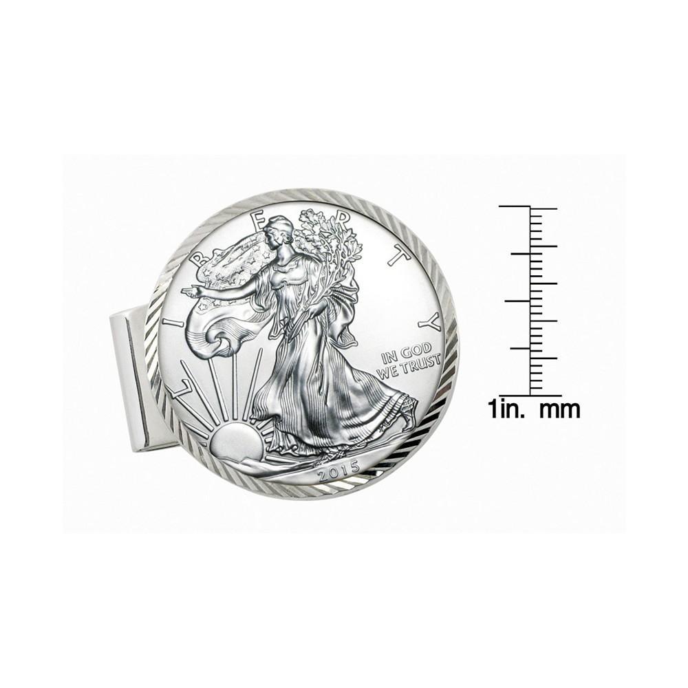 商品American Coin Treasures|Men's Sterling Silver Diamond Cut Coin Money Clip with American Silver Eagle Dollar,价格¥1985,第4张图片详细描述