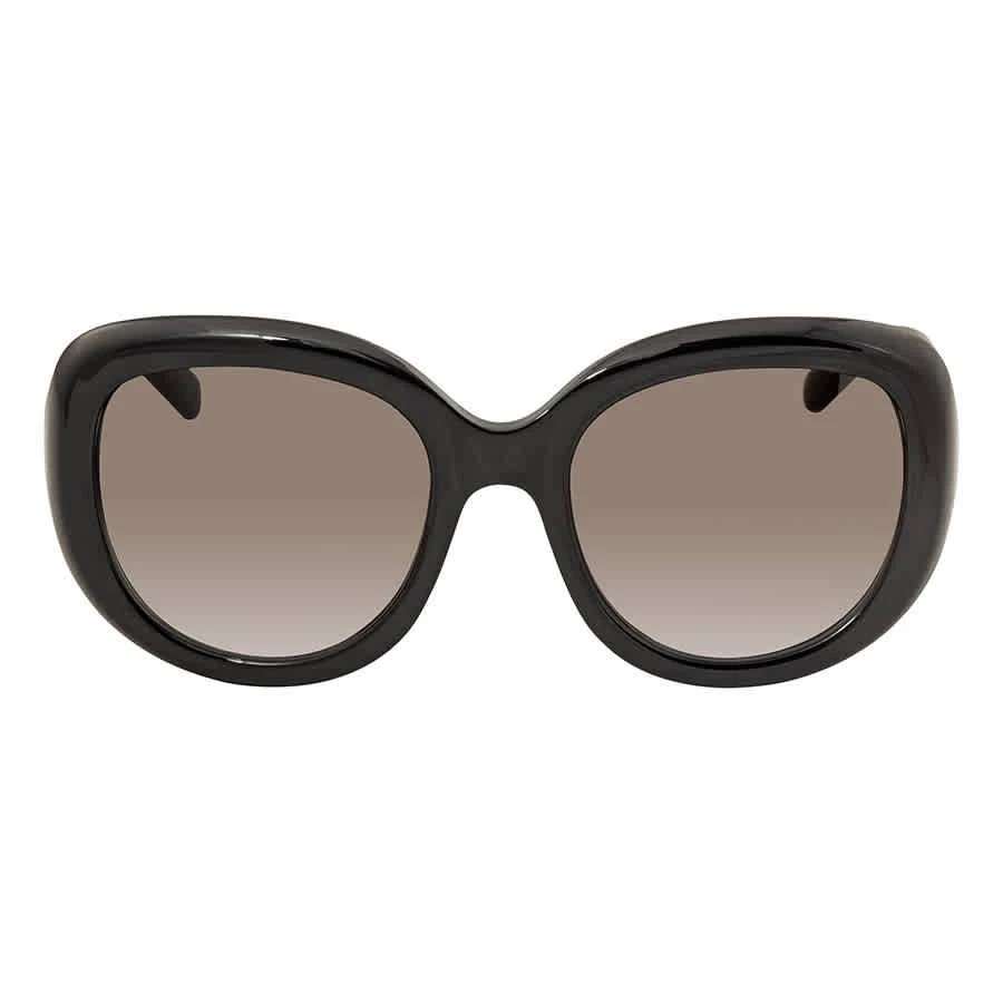商品Salvatore Ferragamo|Gradient Smoke Oval Ladies Sunglasses SF727S 001 53,价格¥425,第1张图片