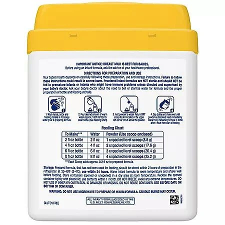 商品Member's Mark|Member's Mark Premium Non-GMO 婴儿一段奶粉 (48 oz.),价格¥187,第3张图片详细描述