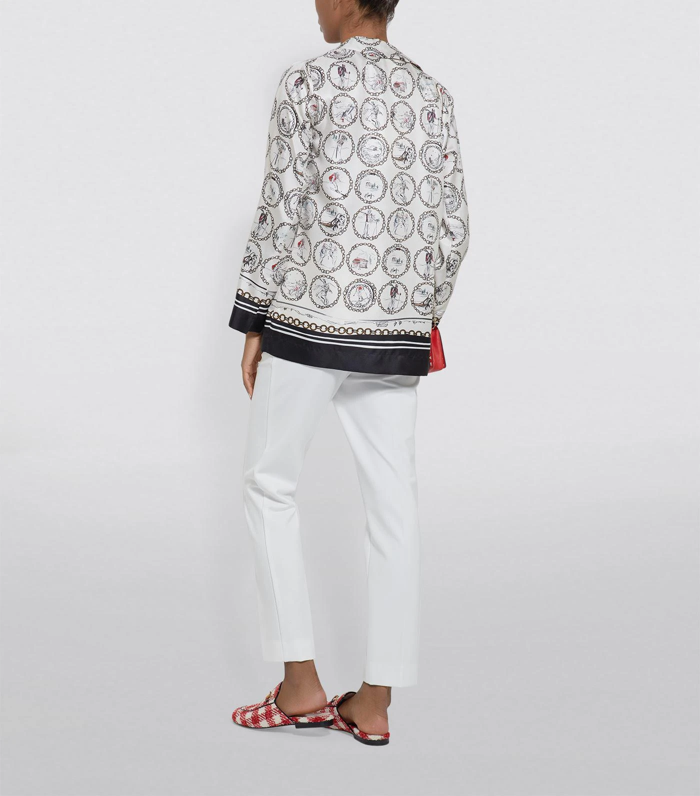 商品Max Mara|Winter Village Print Silk Shirt,价格¥4375,第2张图片详细描述