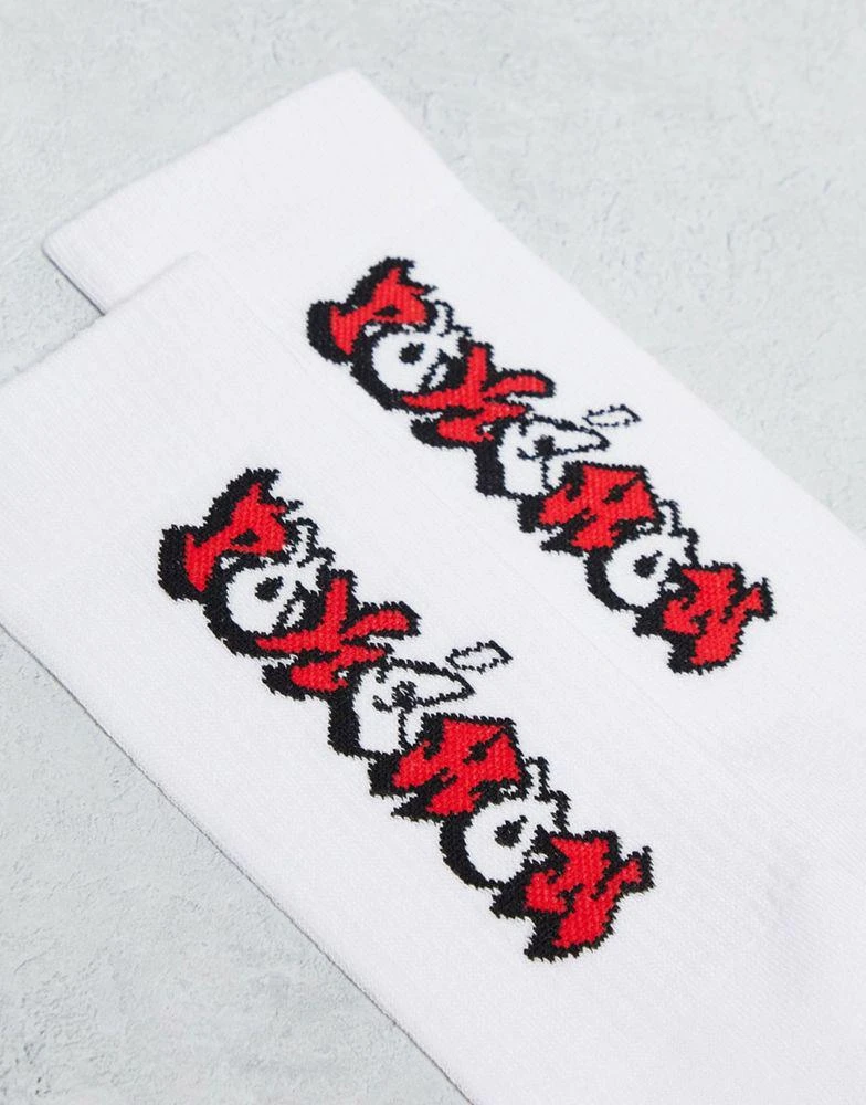 商品ASOS|ASOS DESIGN Pokemon sports sock in white with Pikachu design,价格¥39,第4张图片详细描述