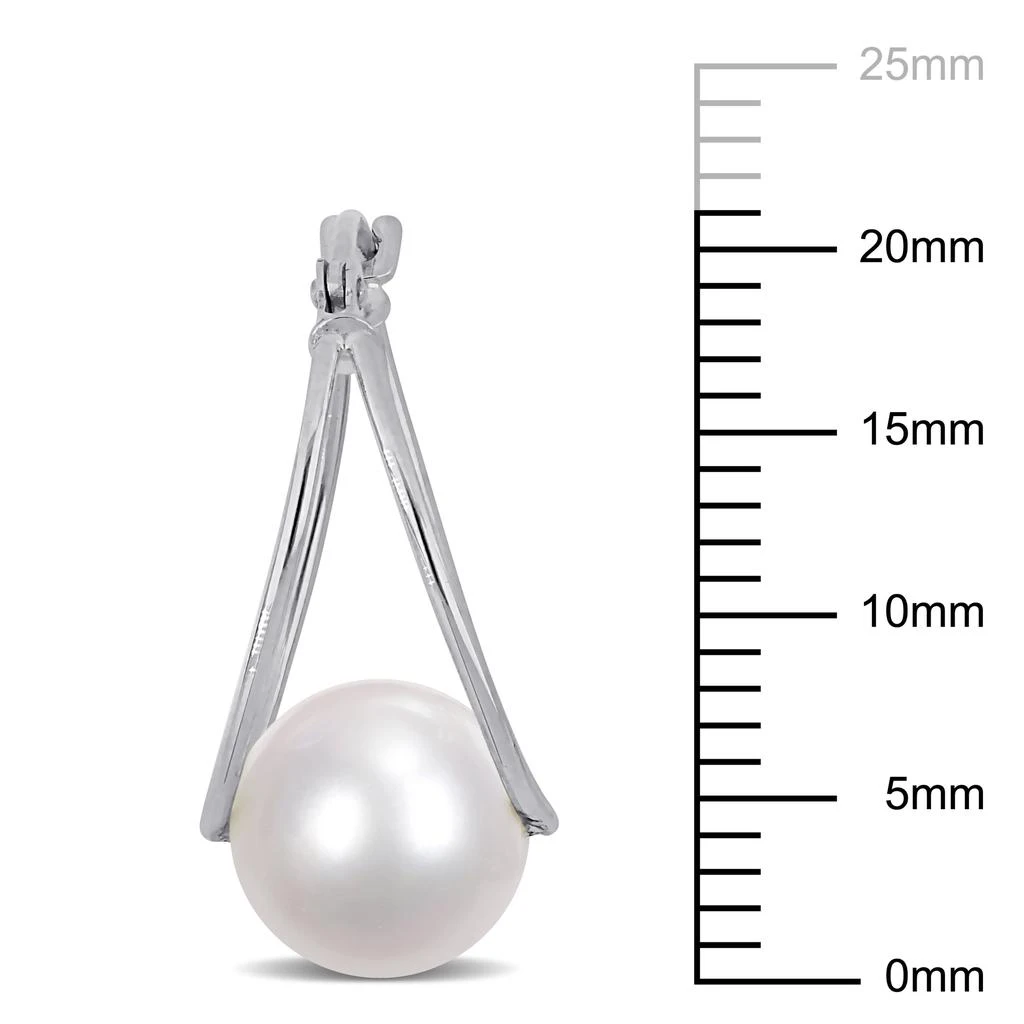 商品Mimi & Max|8-8.5mm Cultured Freshwater Pearl Drop Earrings in 10k White Gold,价格¥740,第3张图片详细描述