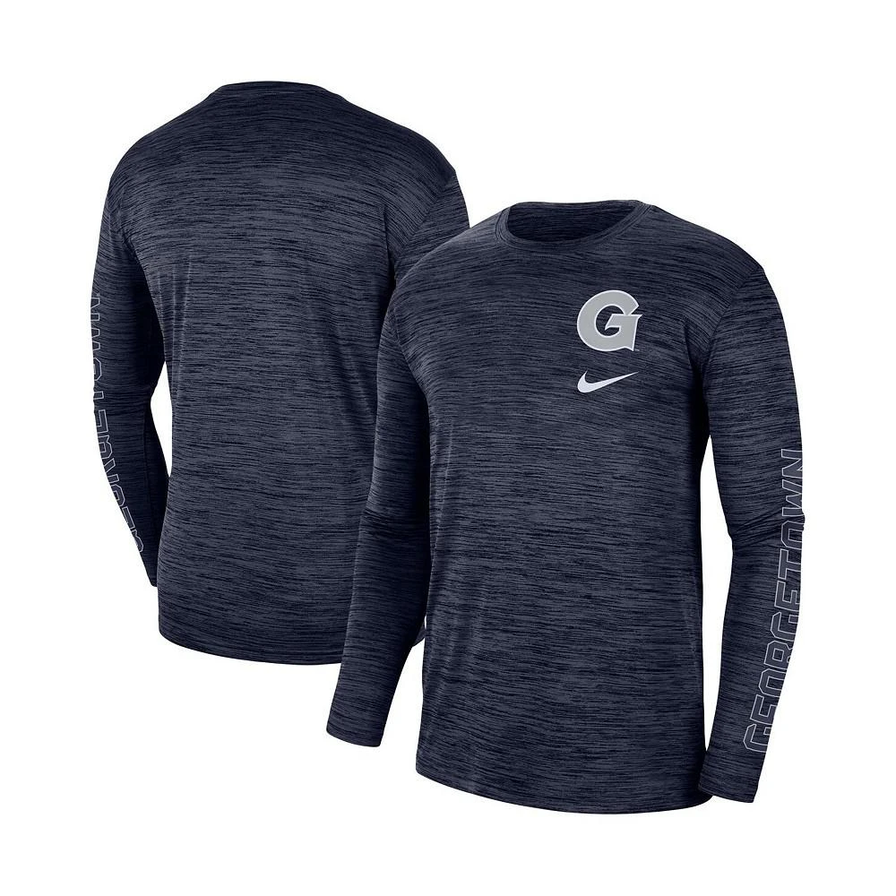 商品NIKE|Men's Navy Georgetown Hoyas Velocity Legend Team Performance Long Sleeve T-shirt,价格¥299,第1张图片