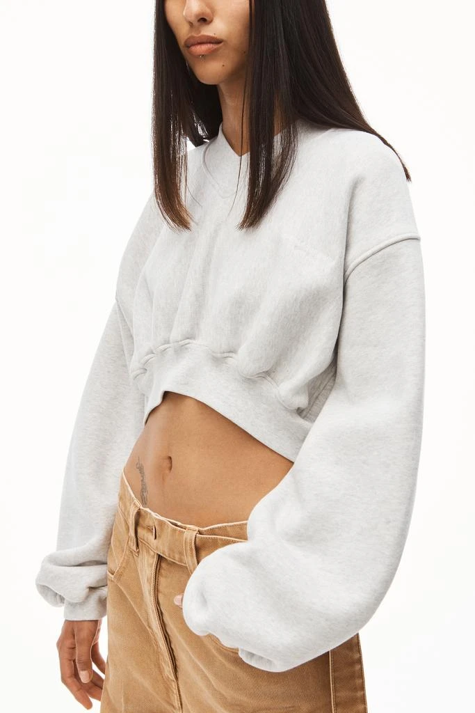 商品Alexander Wang|V-NECK CROPPED PULLOVER IN CLASSIC TERRY,价格¥1305,第4张图片详细描述