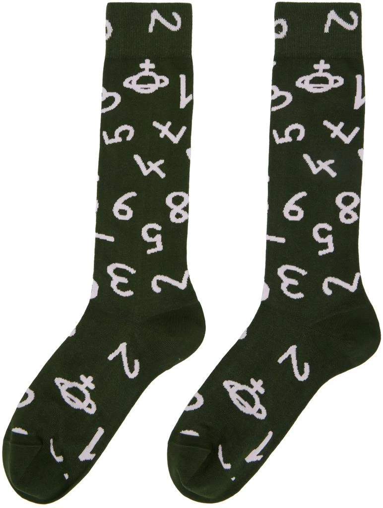 商品Vivienne Westwood|Green Numbers Socks,价格¥581,第2张图片详细描述